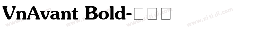 VnAvant Bold字体转换